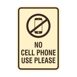 Portrait Round No Cell Phone Use Please Sign