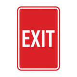 Portrait Round Exit Sign