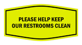 Signs ByLITA Fancy Please Help Keep Our Restroom Clean Sign