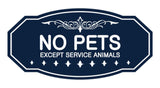 Victorian No Pets Except Service Animals Sign