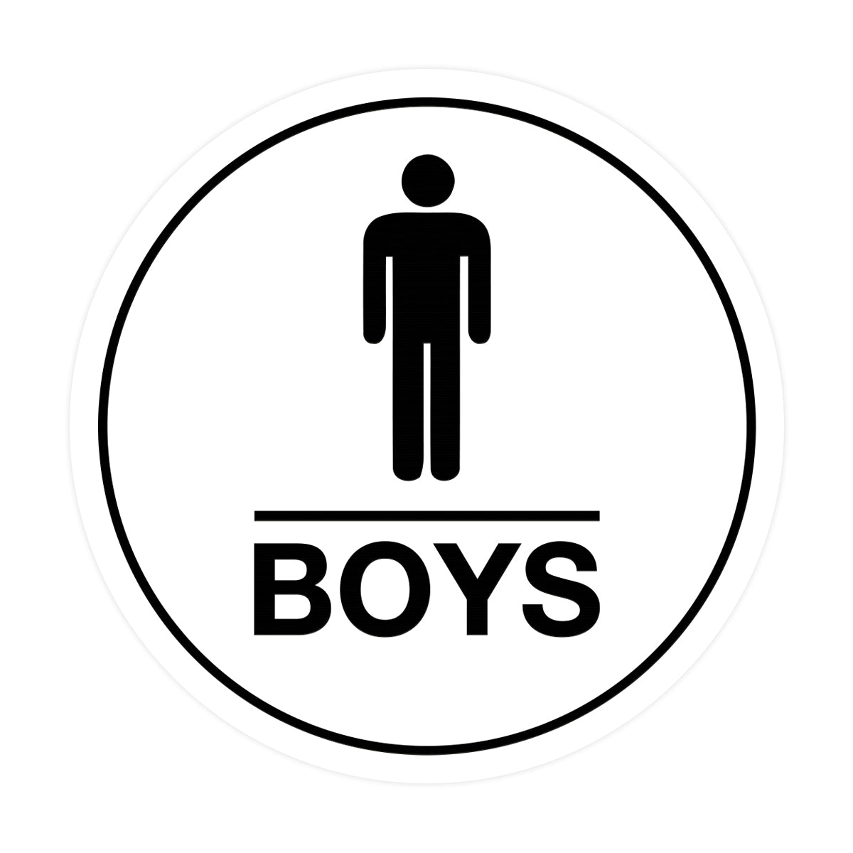 Boys Bathroom Sign