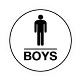 Signs ByLITA Circle Boys (male bathroom icon) Sign