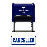 Cancelled W/Border Office Self-Inking Office Rubber Stamp