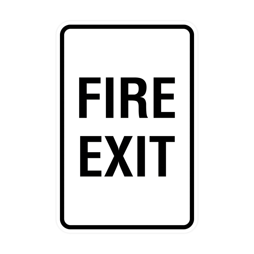 Portrait Round Fire Exit Sign