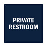 Signs ByLITA Square Private Restroom Sign with Adhesive Tape, Mounts On Any Surface, Weather Resistant, Indoor/Outdoor Use