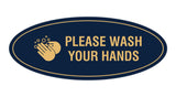 Signs ByLITA Oval Please Wash Your Hands Sign