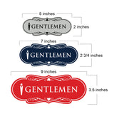 Designer Ladies and Gentlemen Figurines Restroom Signs (Set of 2) For Walls or Doors