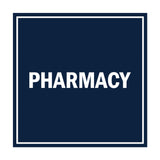 Signs ByLITA Square Pharmacy Sign with Adhesive Tape, Mounts On Any Surface, Weather Resistant, Indoor/Outdoor Use