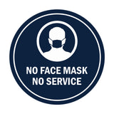 Circle No Face Mask No Service Sign