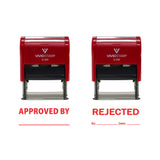 Approved / Rejected By Date Self Inking Rubber Stamp - 2 Pack
