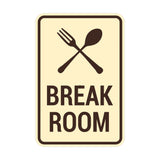 Portrait Round Break Room Sign