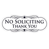 Designer NO SOLICITING Thank You Sign