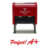 Perfect A+ Teacher Self Inking Rubber Stamp