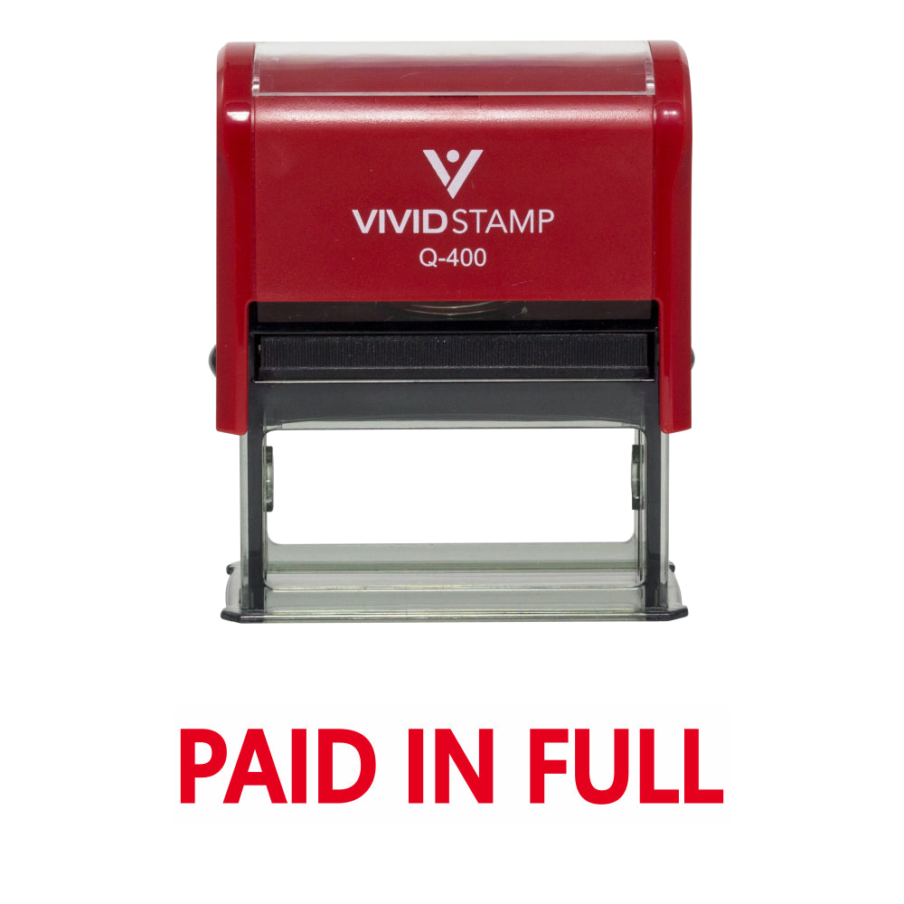 Basic Paid In Full Self Inking Rubber Stamp