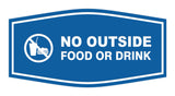 Fancy No Outside Food or Drink Sign
