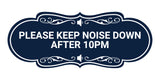 Designer Please keep noise down after 10pm Wall or Door Sign