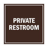 Signs ByLITA Square Private Restroom Sign with Adhesive Tape, Mounts On Any Surface, Weather Resistant, Indoor/Outdoor Use