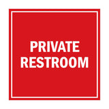 Signs ByLITA Square Private Restroom Sign with Adhesive Tape, Mounts On Any Surface, Weather Resistant, Indoor/Outdoor Use