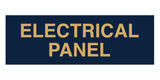 Navy Blue / Gold Standard Electrical Panel Sign