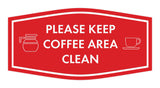 Fancy Please Keep Coffee Area Clean Wall or Door Sign