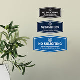 Fancy No Soliciting We Do Not Purchase Goods or Services Sold Door to Door Wall or Door Sign