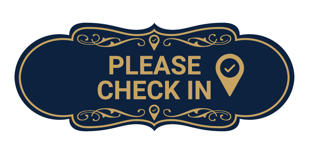 Designer Please Check In Wall or Door Sign – Pacific Sign and Stamp