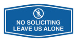 Fancy No Soliciting Leave Us Alone Wall or Door Sign