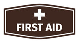 Signs ByLITA Fancy First Aid Sign with Adhesive Tape, Mounts On Any Surface, Weather Resistant, Indoor/Outdoor Use