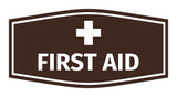 Signs ByLITA Fancy First Aid Sign with Adhesive Tape, Mounts On Any Surface, Weather Resistant, Indoor/Outdoor Use