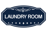 Navy Blue / White Victorian Laundry Room Sign