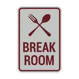 Portrait Round Break Room Sign