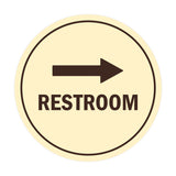Signs ByLITA Circle Restroom Right Arrow Sign