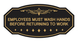 Victorian Employees Must Wash Hands Before Returning To Work Sign