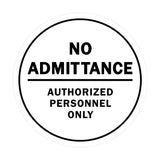 Signs ByLITA Circle No Admittance Sign with Adhesive Tape, Mounts On Any Surface, Weather Resistant, Indoor/Outdoor Use