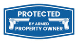 Fancy Protected By Armed Property Owner Wall or Door Sign