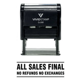 All Sales Final No Refunds No Exchanges Self Inking Rubber Stamp