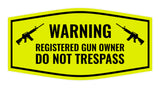 Fancy Warning Registered Gun Owner Do Not Trespass Sign