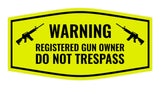 Fancy Warning Registered Gun Owner Do Not Trespass Sign