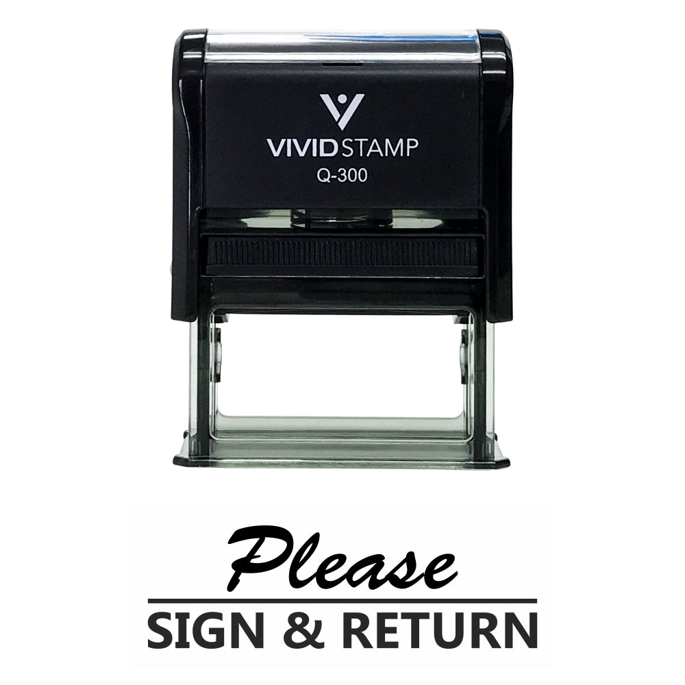 Please Sign And Return Self Inking Rubber Stamp