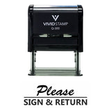 Please Sign And Return Self Inking Rubber Stamp