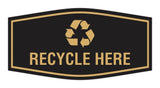 Fancy Recycle Here Wall or Door Sign