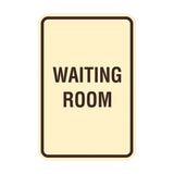 Ivory / Dark Brown Portrait Round Waiting Room Sign