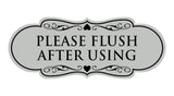 Designer Please Flush After Using Wall or Door Sign