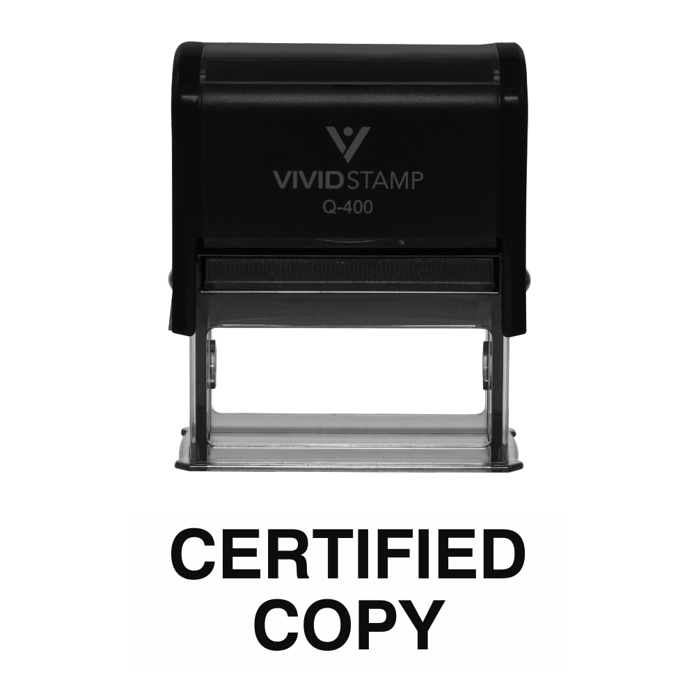 Certified Copy Self Inking Rubber Stamp