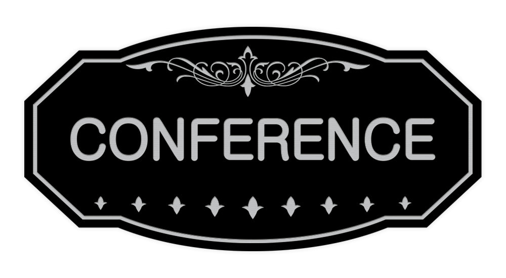 Black / Silver Victorian Conference Sign