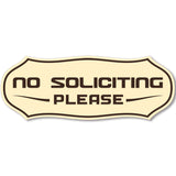 Stylish No Soliciting Sign