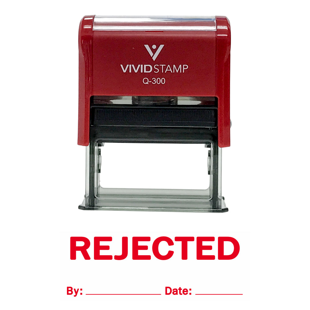 Rejected By Date Self Inking Rubber Stamp