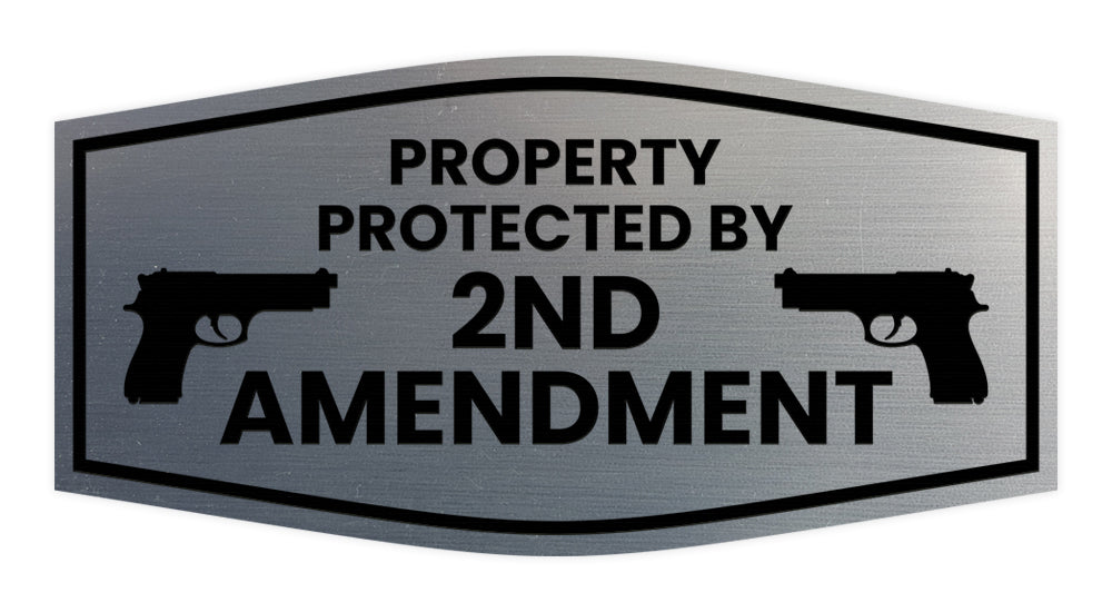 Fancy Property Protected By 2nd Amendment Wall or Door Sign – Pacific ...