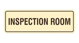 Standard Inspection Room Sign