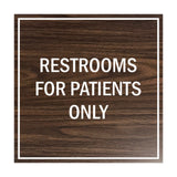 Signs ByLITA Square Restrooms For Patients Only Sign